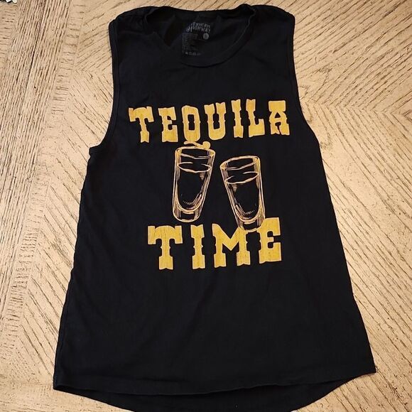 Tequila time tank top muscle top size S American Highway - Picture 7 of 7